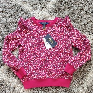 NEW Polo Ralph Lauren Pink Floral Sweatshirt